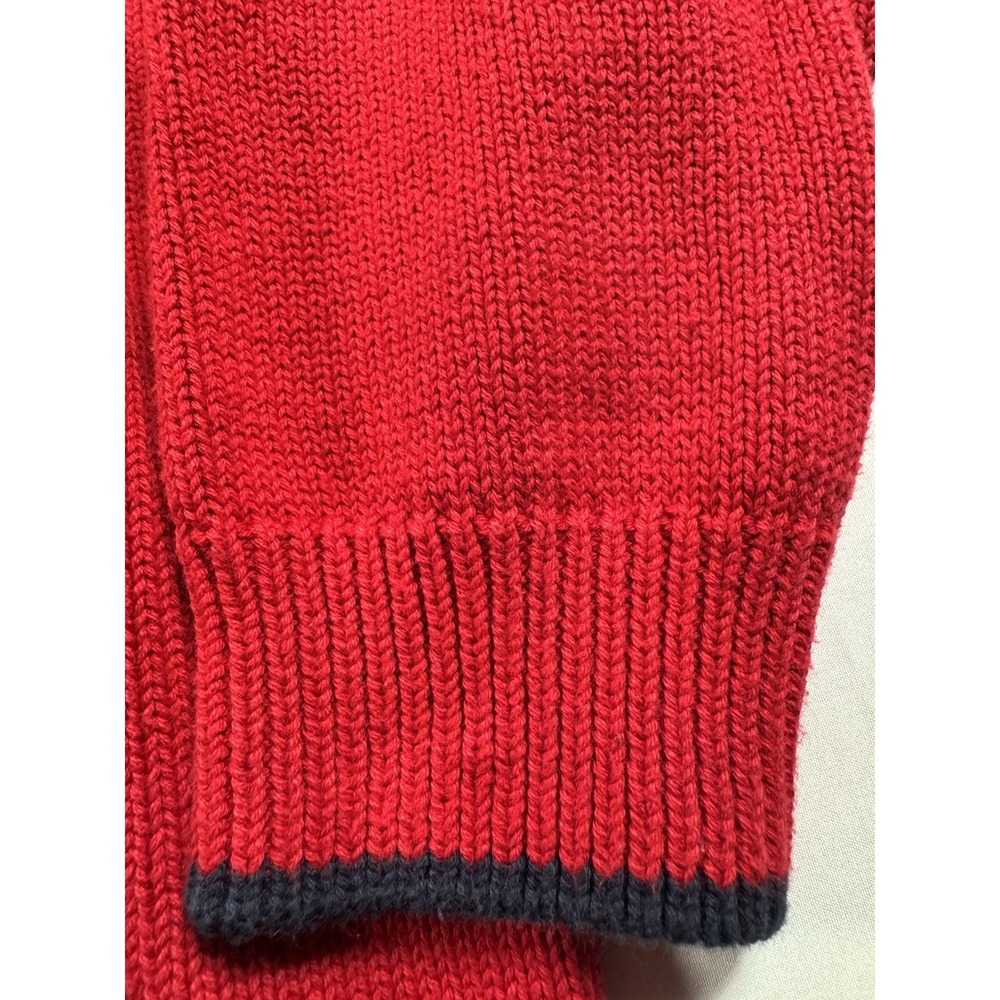 Vintage 90s Cotton Traders Sport Mens XL Golf Sweater Embroidered Golfer Red - Picture 7 of 8